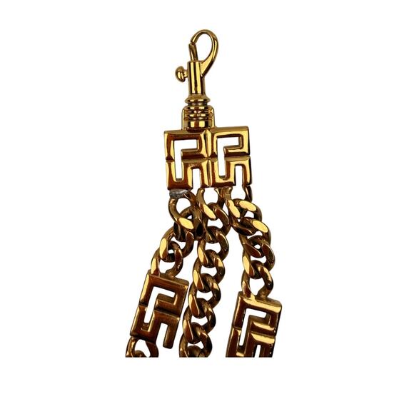 St. John Gold SJ Logo Layered Chain Belt Vintage